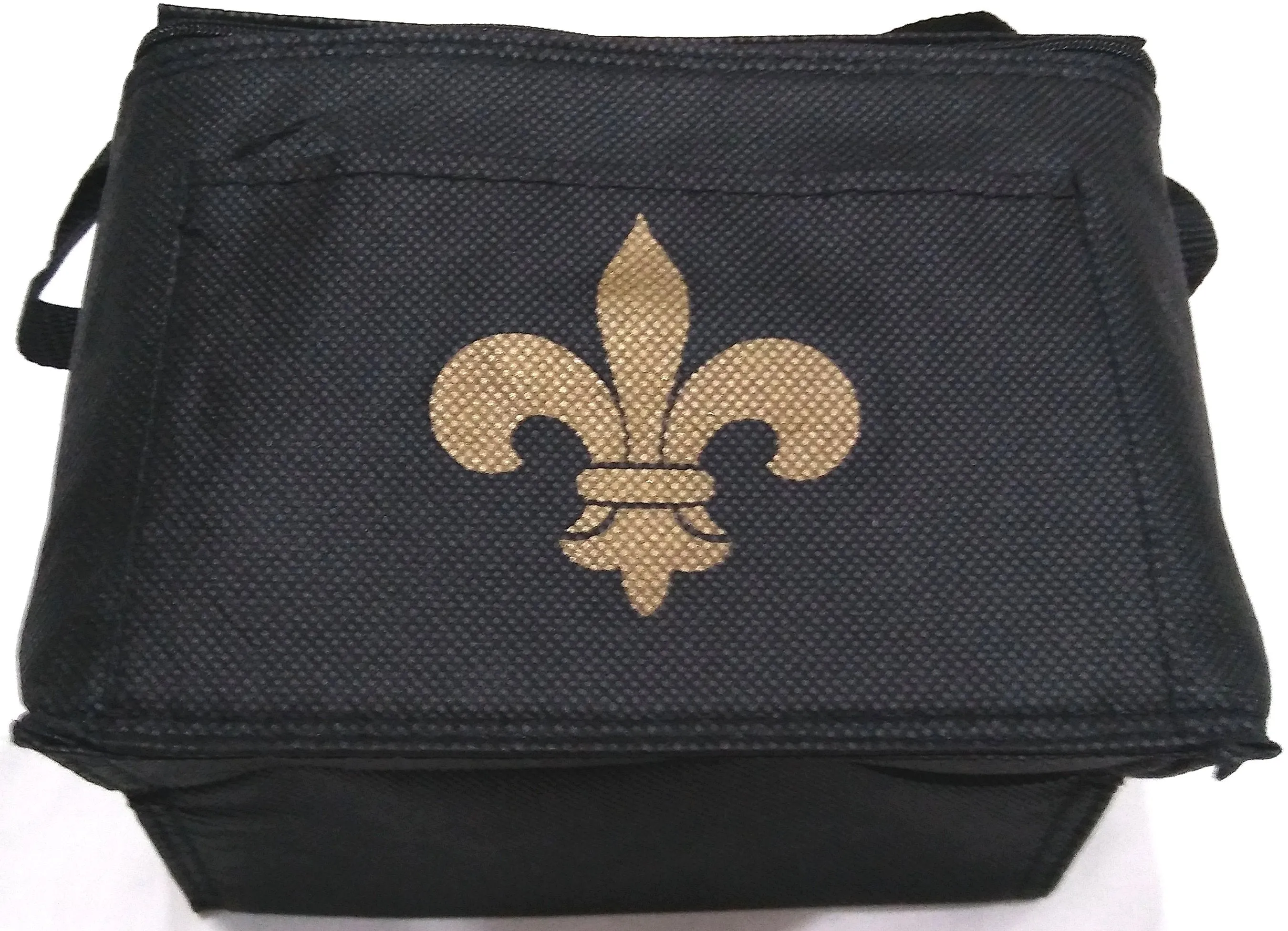 FLEUR DE LIS NYLON INSULATED LUNCH BAG