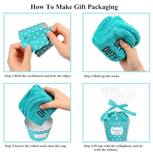Funny EMT Gifts for Women Men, Unisex Fuzzy EMT Socks for Doctor Nurse, Non Slip Slipper Socks with Grippers