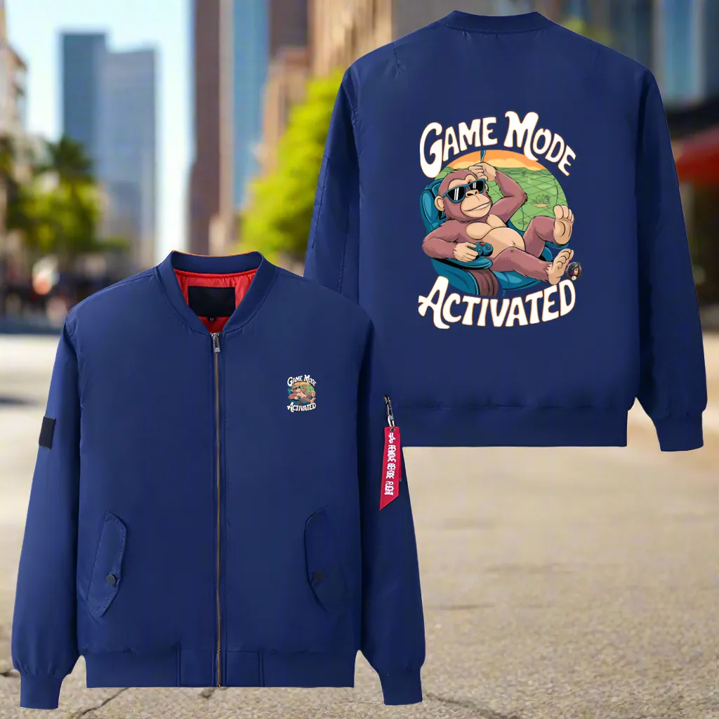 Game Mode Activated Unisex Bomber Jacket Winter Coat