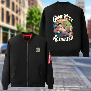 Game Mode Activated Unisex Bomber Jacket Winter Coat