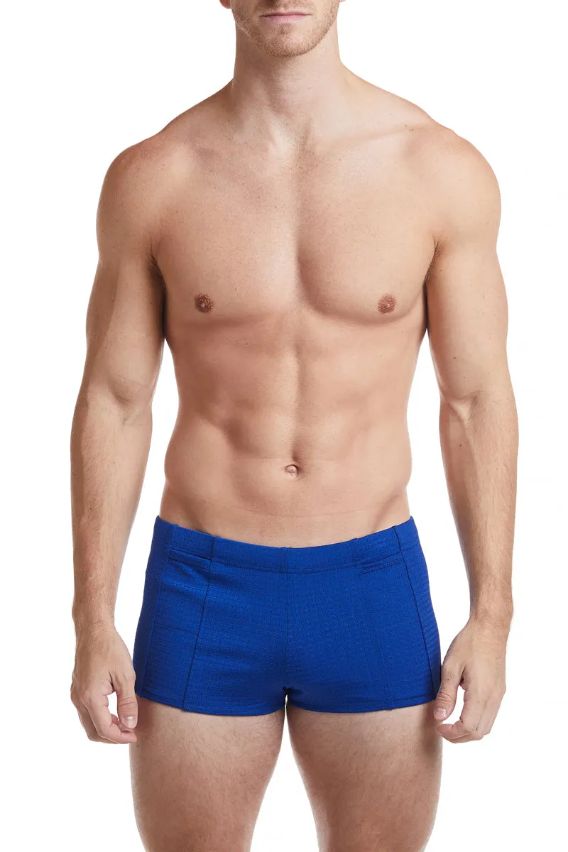 Green - LANDON Athletic Mesh Square Cut Swim Brief