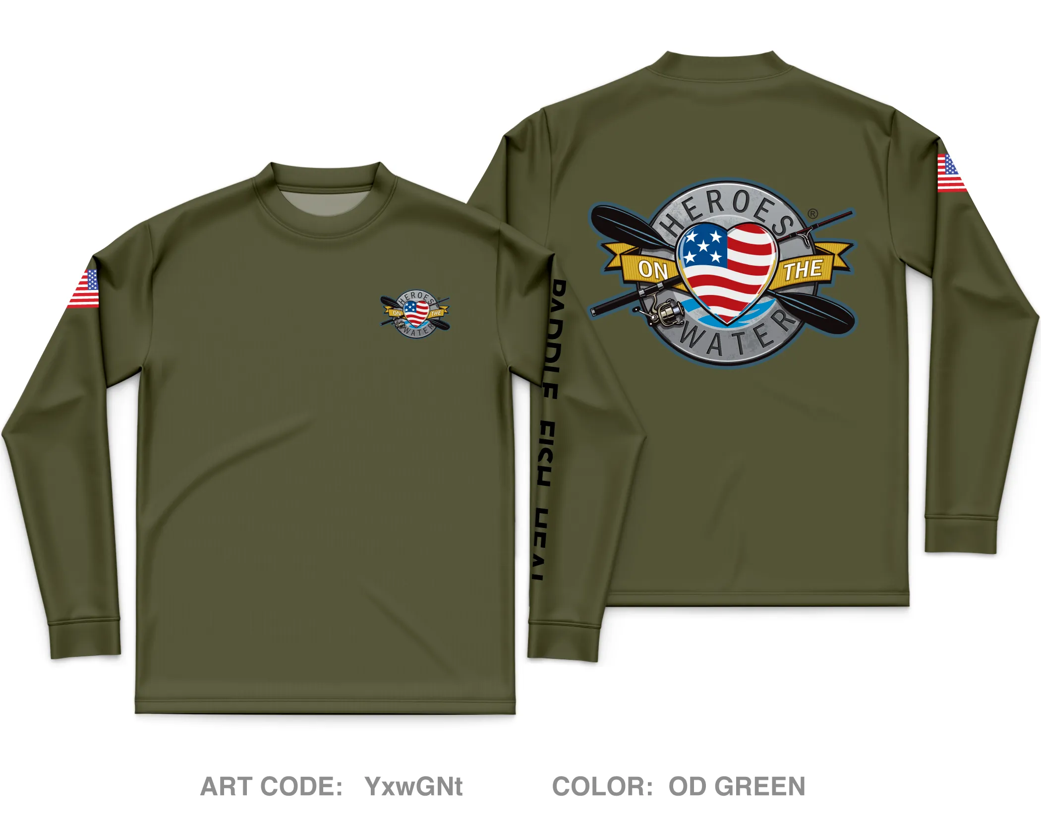 Heroes on the Water - Avila Beach Chapter Fundraising Collection Core Men's LS Performance Tee - YxwGNt