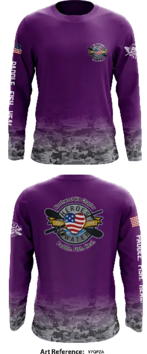 Heroes on The Water Northwest WA Chapter Store 1 Core Men's LS Performance Tee - v7QpZa