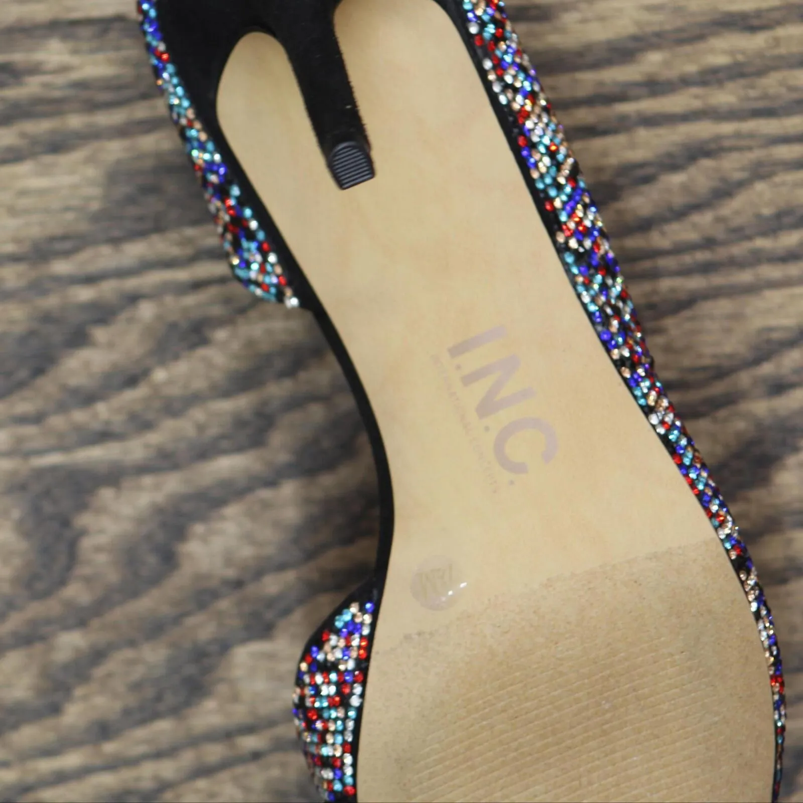 INC International Concepts Kenjay d'Orsay Pumps Shoes Multi Pixel Blue 7.5M