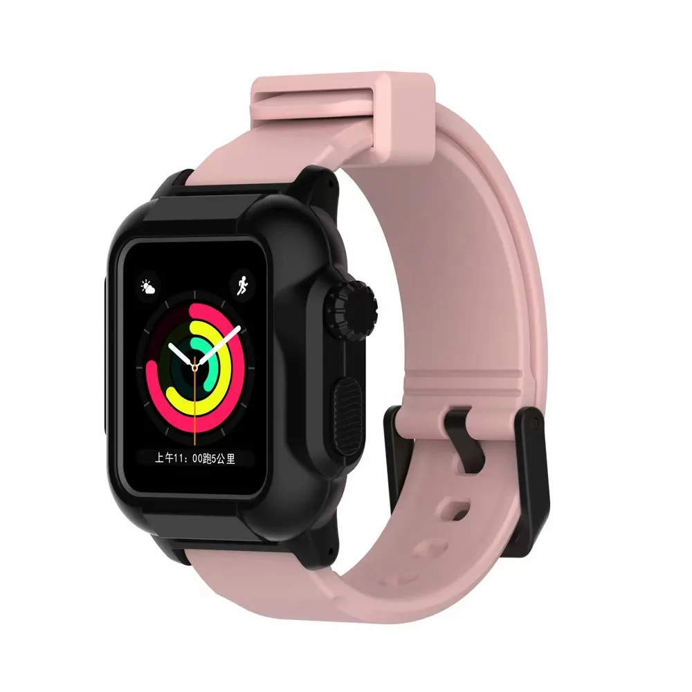 IP68 Waterproof Apple Watch Silicone Case & Strap