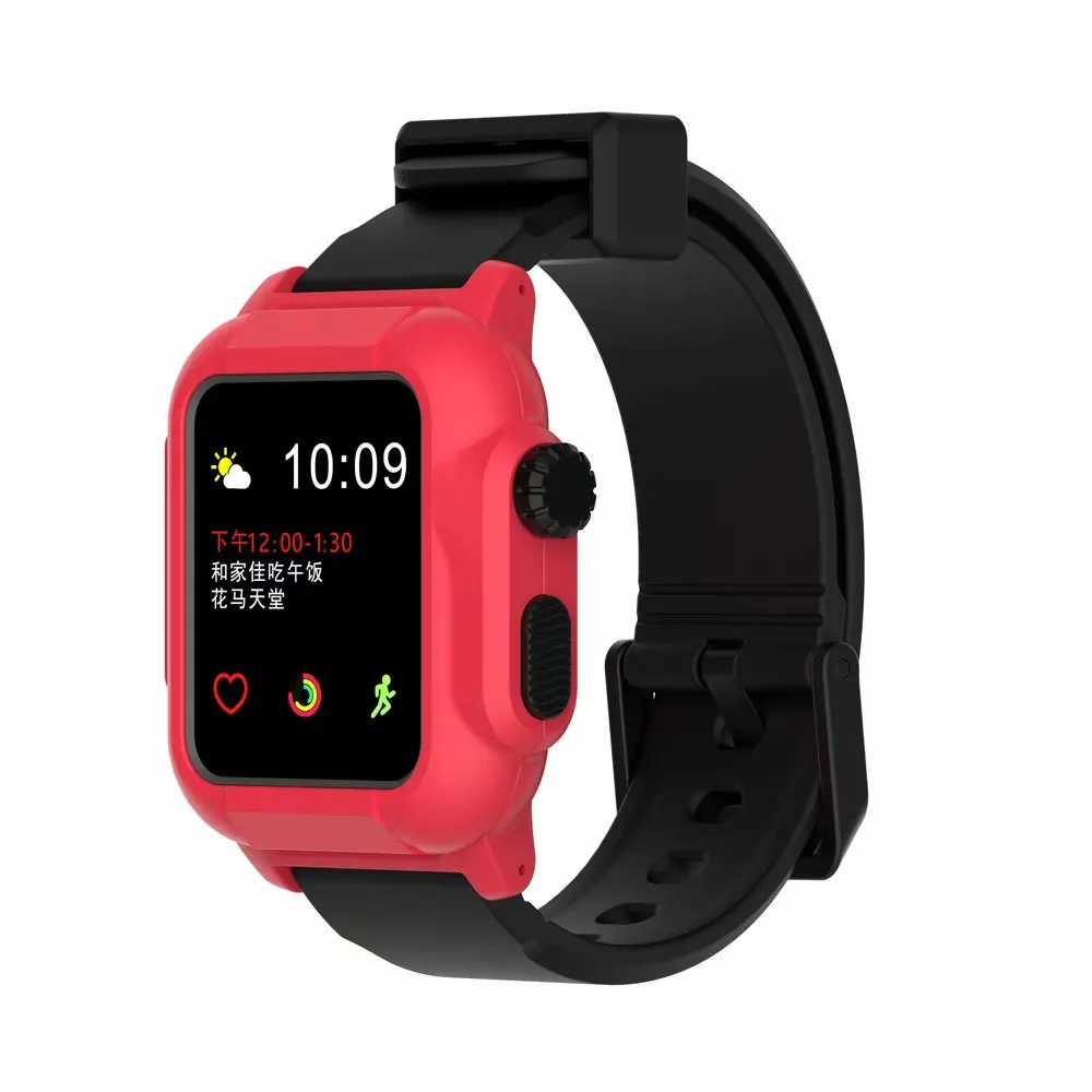 IP68 Waterproof Apple Watch Silicone Case & Strap