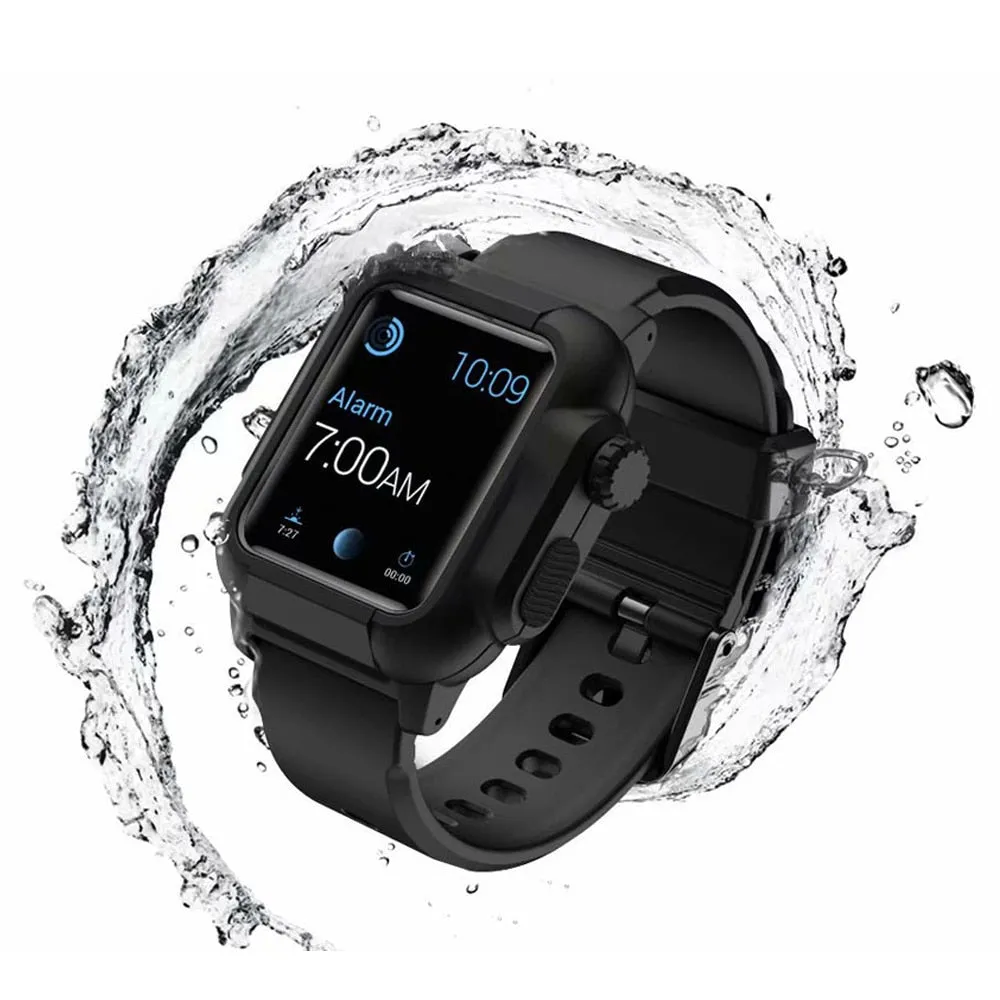 IP68 Waterproof Apple Watch Silicone Case & Strap