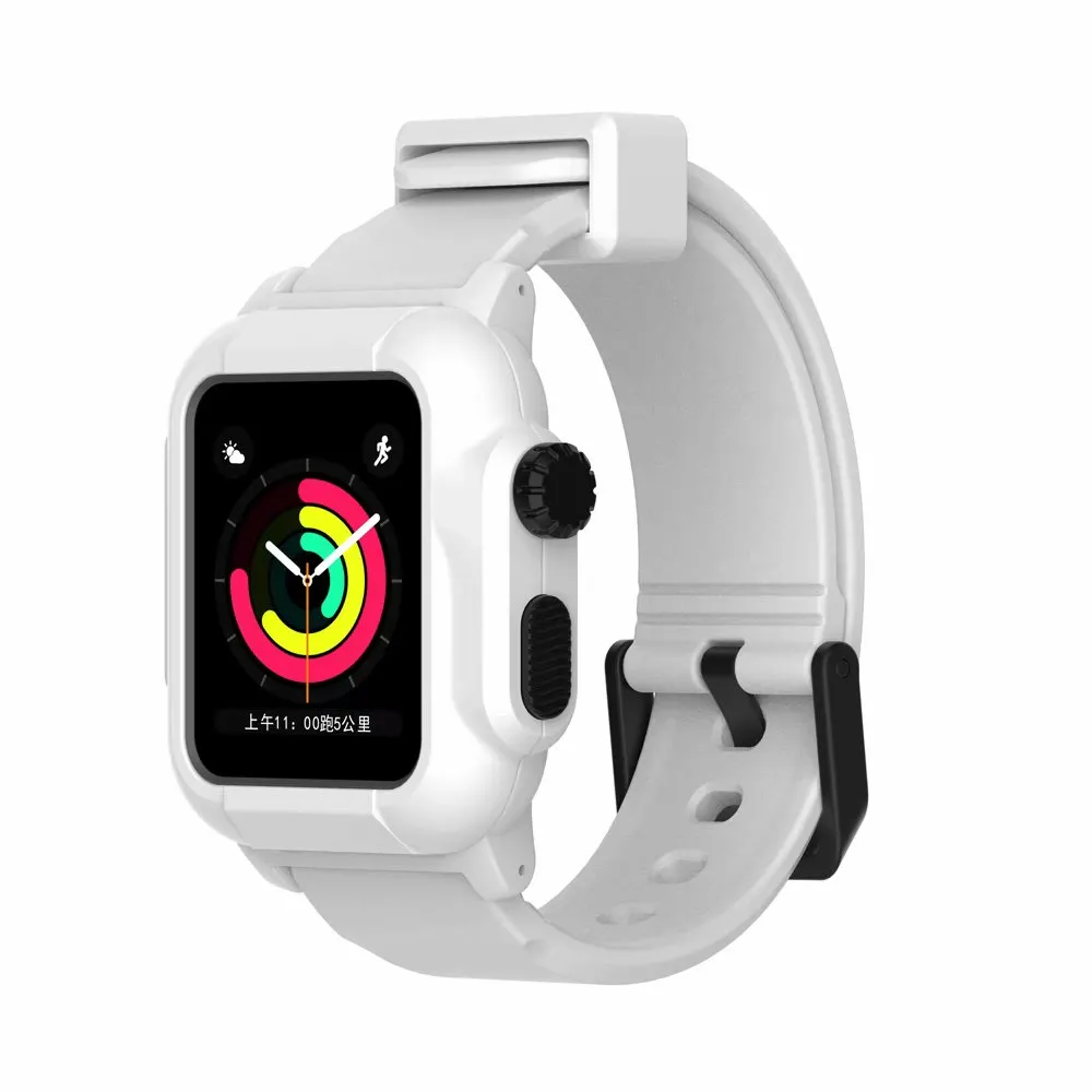 IP68 Waterproof Apple Watch Silicone Case & Strap