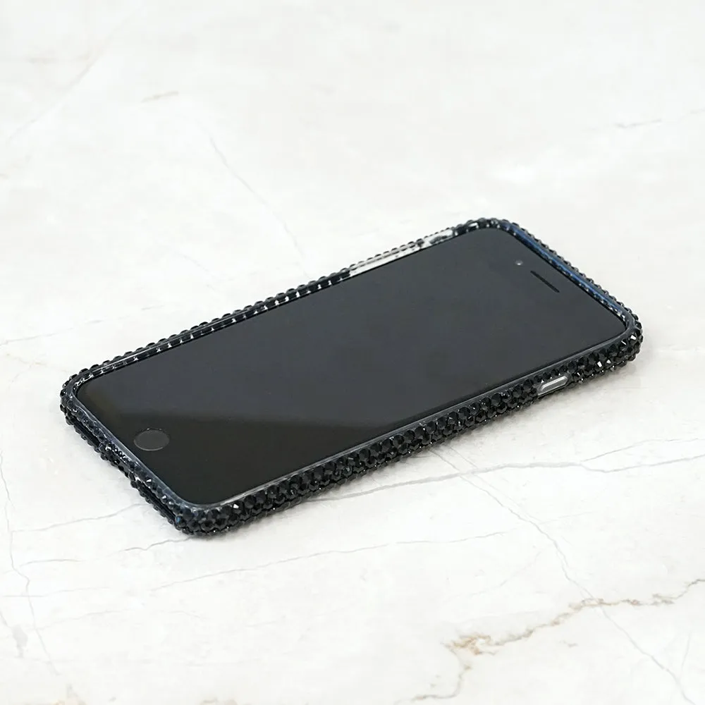 Jet Black Crystals with Clear Cross Design (style 903)