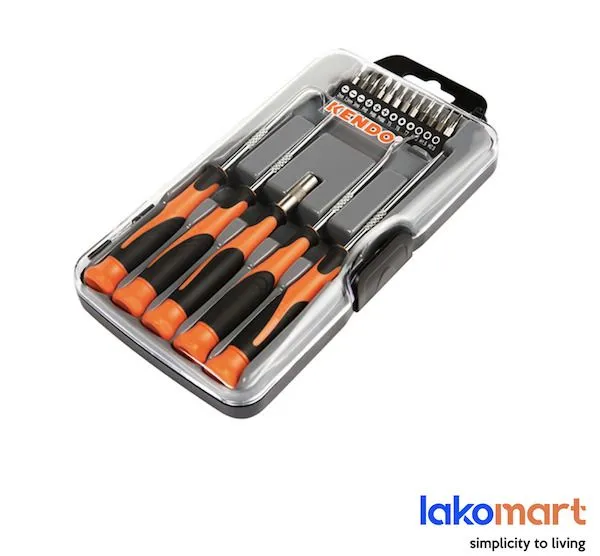 KENDO - 17 Pcs Precision Screwdriver Set With Pick And Hook [20539]