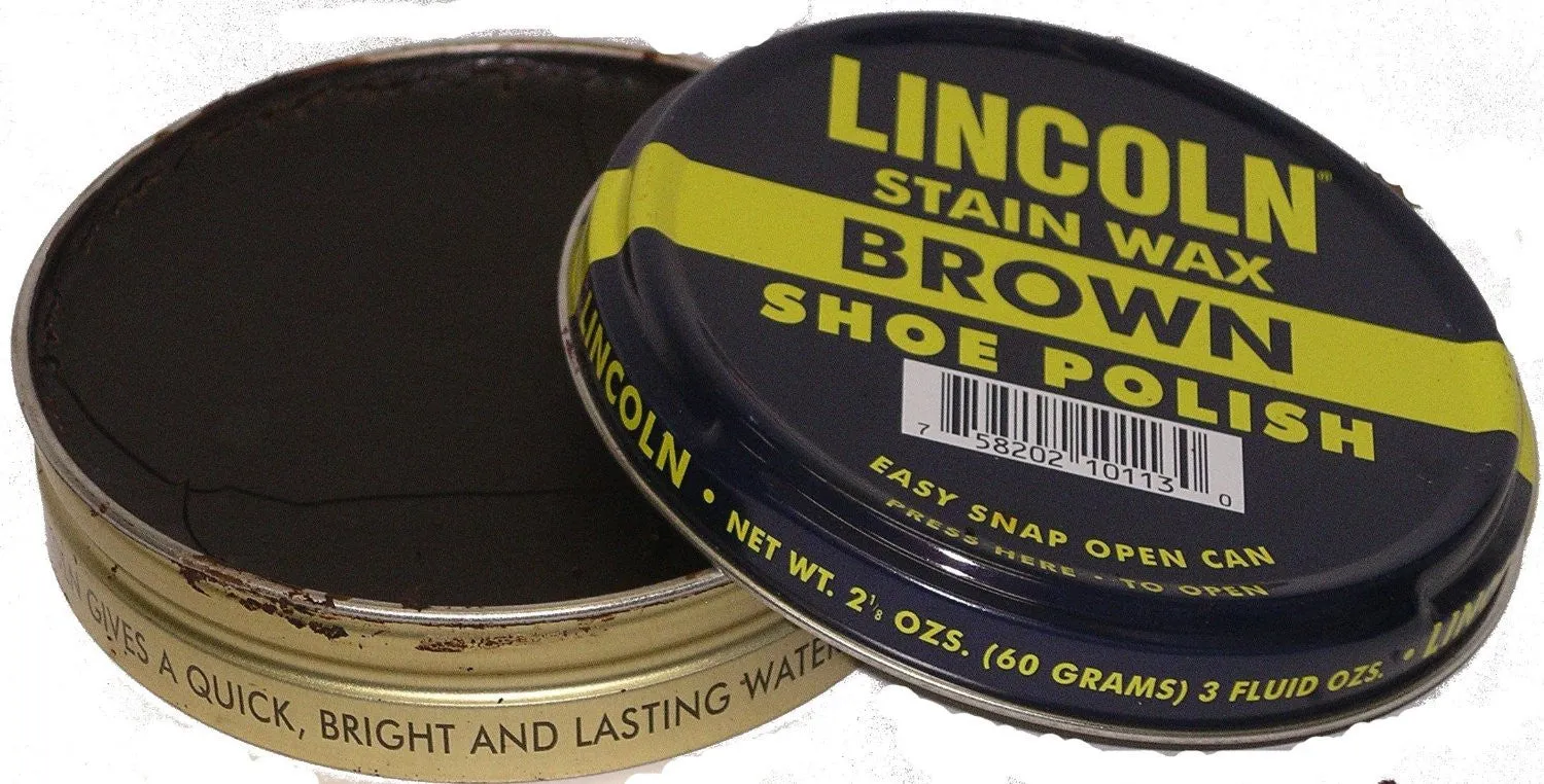 Lincoln Shoe Wax Polish 3 Fl Oz.