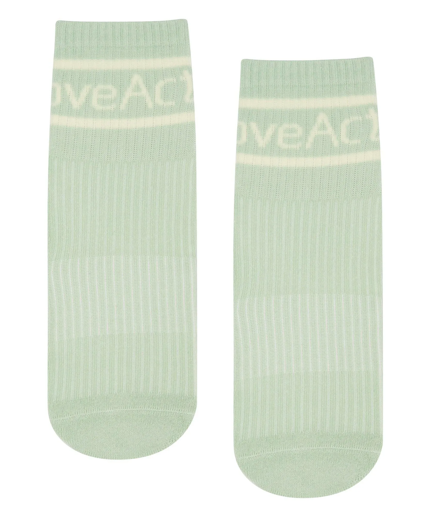Low Crew Non Slip Grip Socks - Foundation Mint