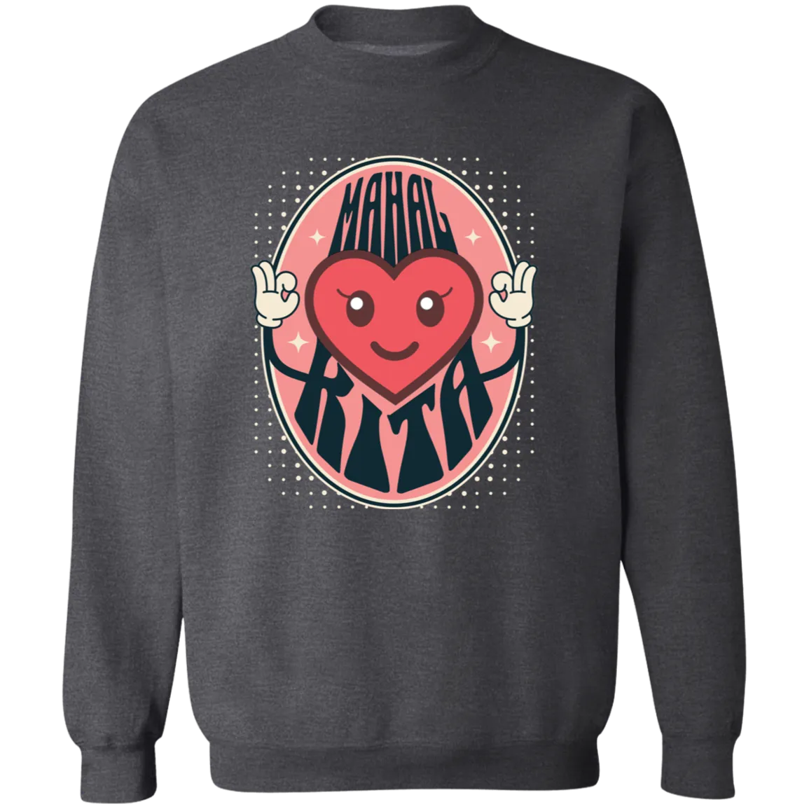 Mahal Kita Emoji Unisex Crewneck Pullover Sweatshirt