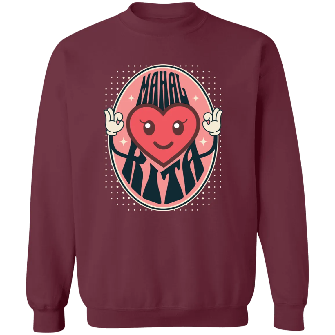 Mahal Kita Emoji Unisex Crewneck Pullover Sweatshirt