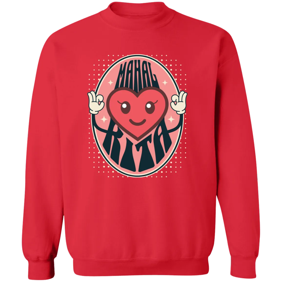 Mahal Kita Emoji Unisex Crewneck Pullover Sweatshirt