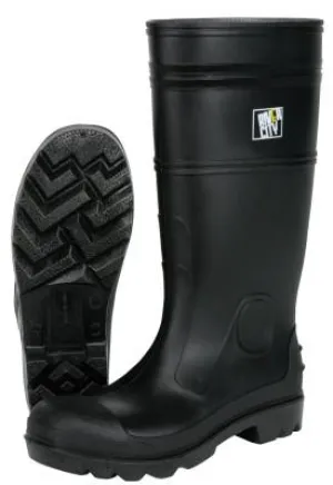 MCR Safety PVC Boot, Size 10, 16 in, Black, VBS12010