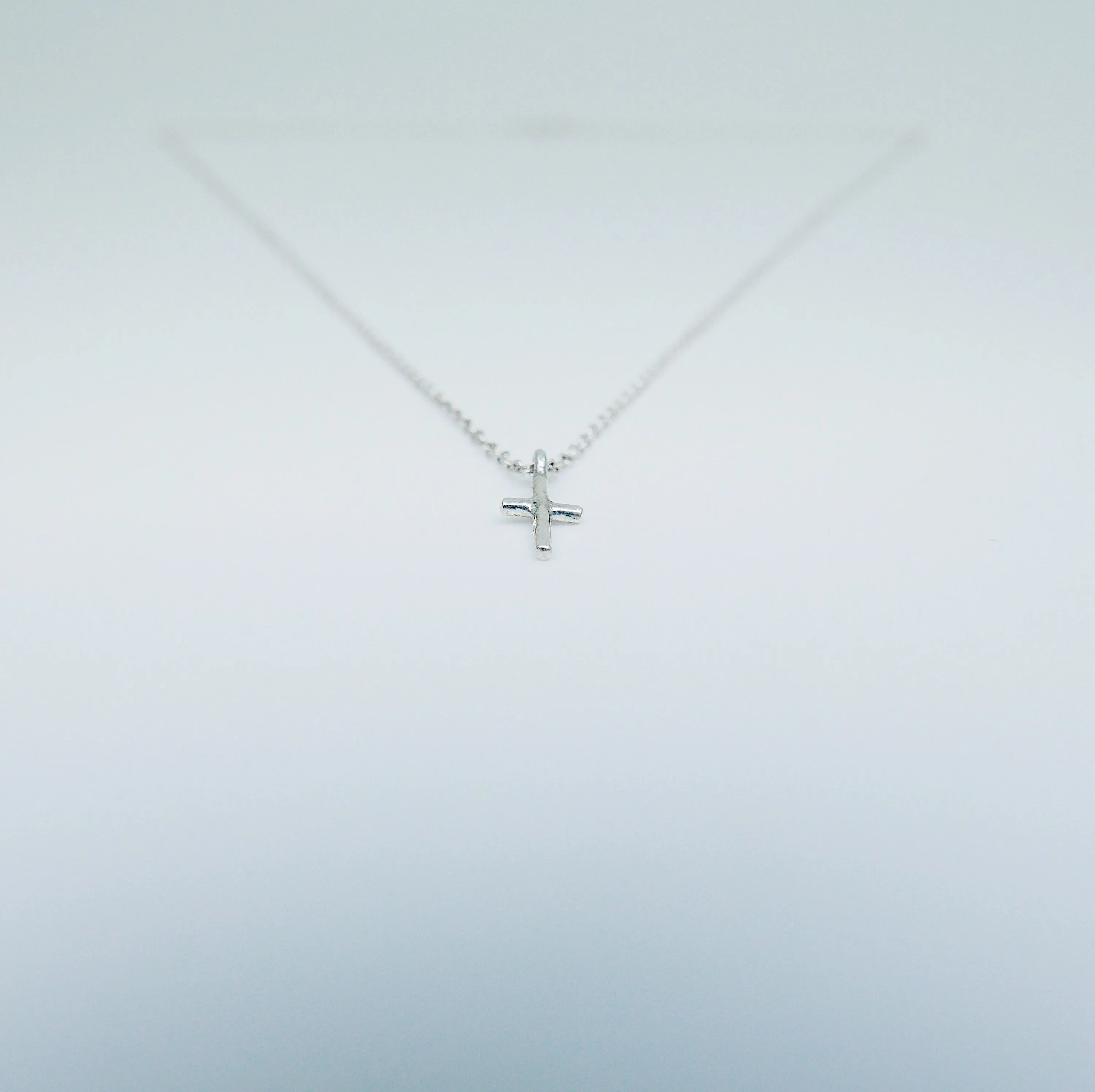 Mini Cross Silver Necklace