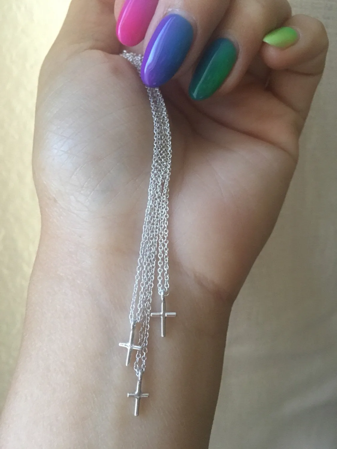 Mini Cross Silver Necklace