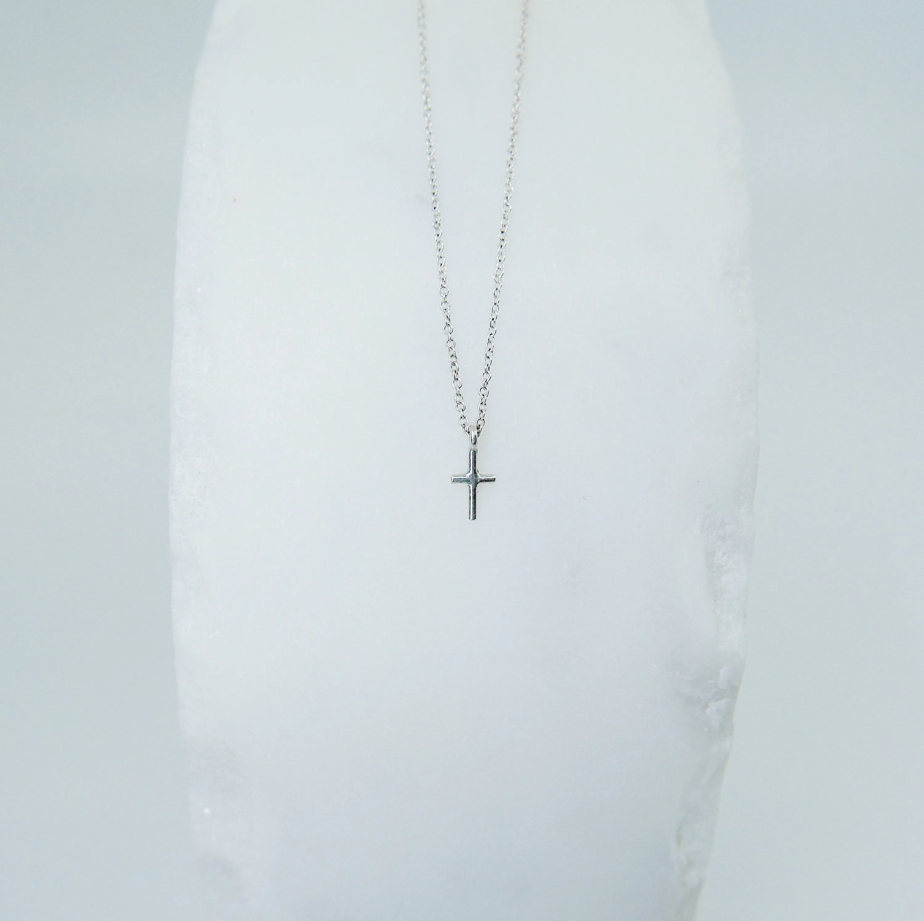Mini Cross Silver Necklace