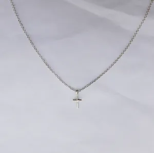 Mini Cross Silver Necklace