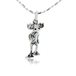 Moose Snowshoeing Charm