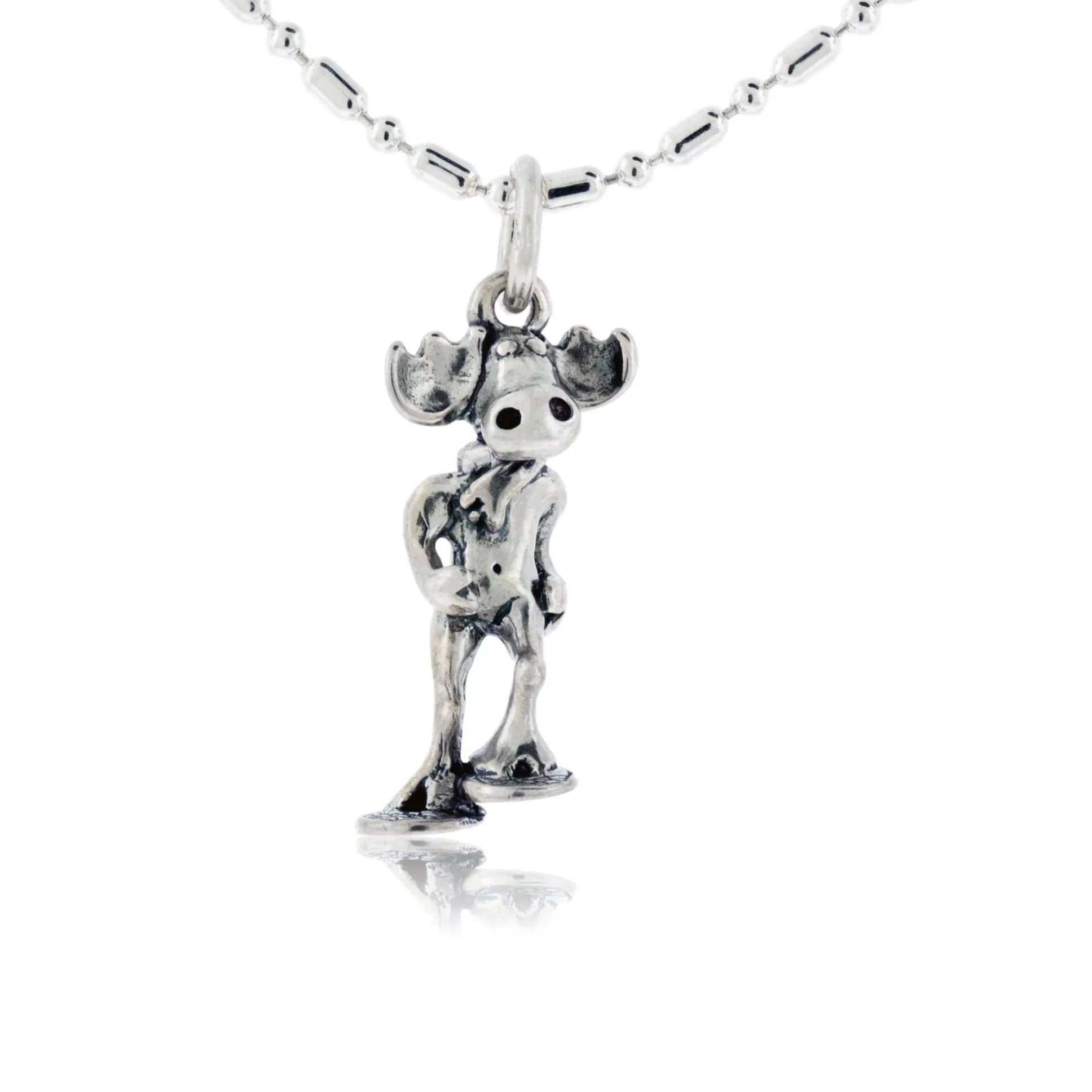 Moose Snowshoeing Charm