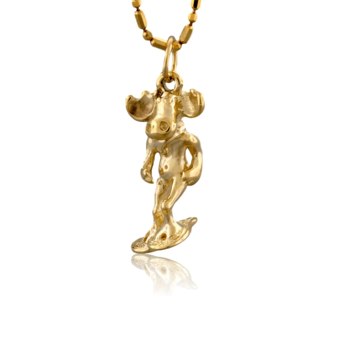 Moose Snowshoeing Charm