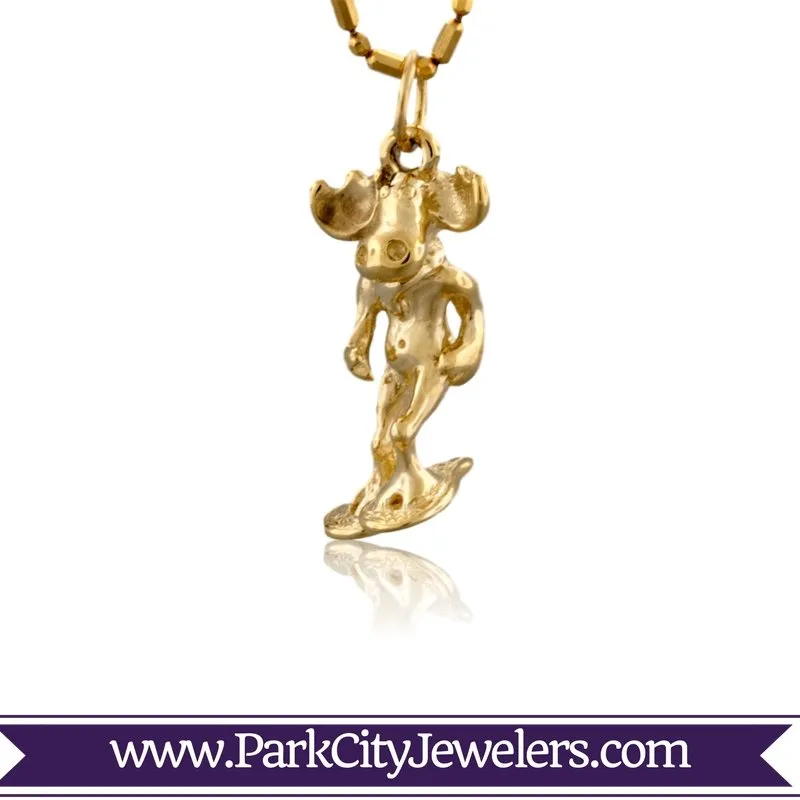 Moose Snowshoeing Charm
