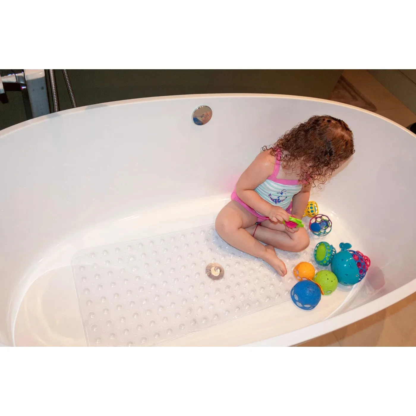 New Mint Marshmallow - Ultimate Bathmat - Non Slip Bath Mat - Suction Base - Mold Resistant 39" X 15.5"