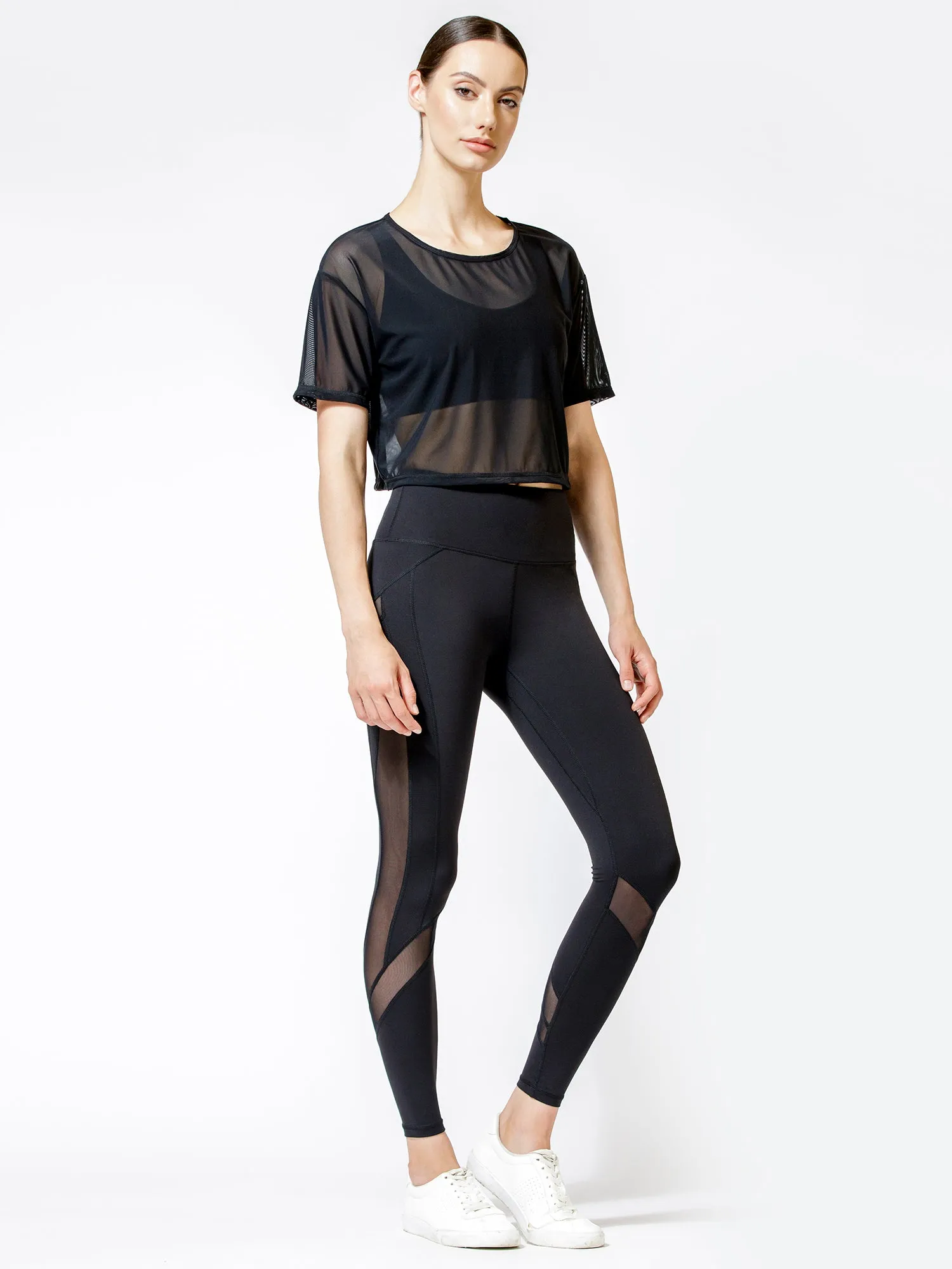 NEW WAVE PANTS 2.0, BLACK/BLACK MESH