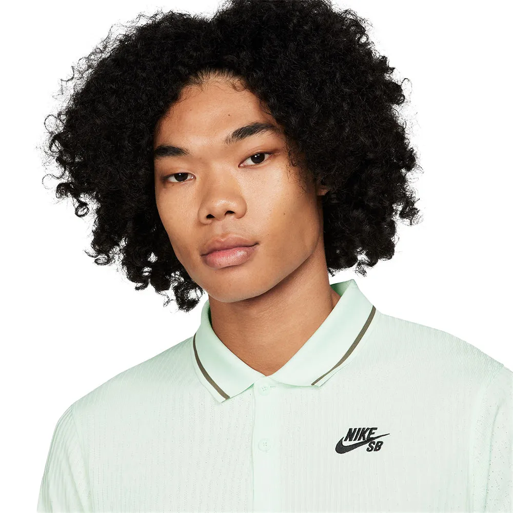 Nike SB Agnostic Dri-FIT ADV Short-Sleeve Skate Polo Barely Green/Black