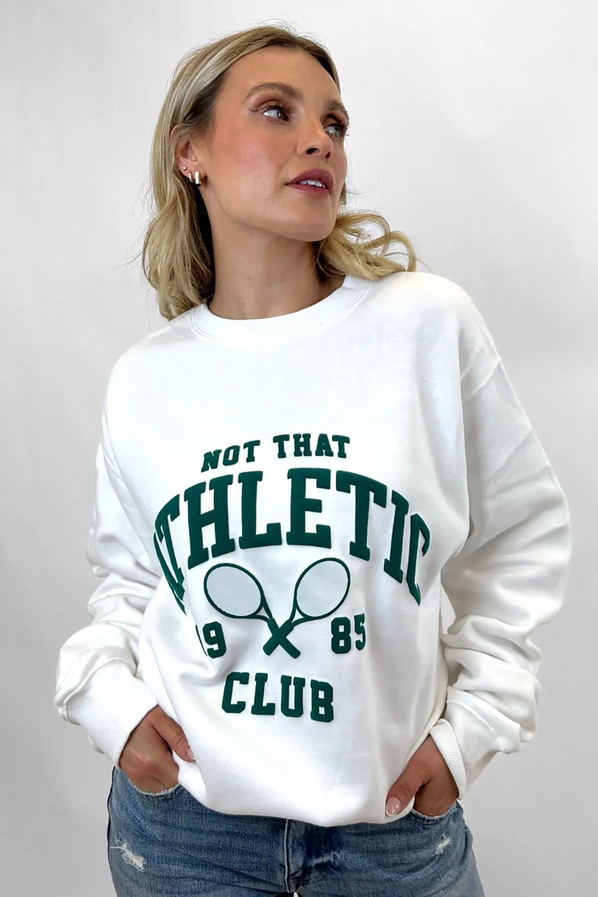 Not That Athletic Club™ Puff Print Sweatshirt