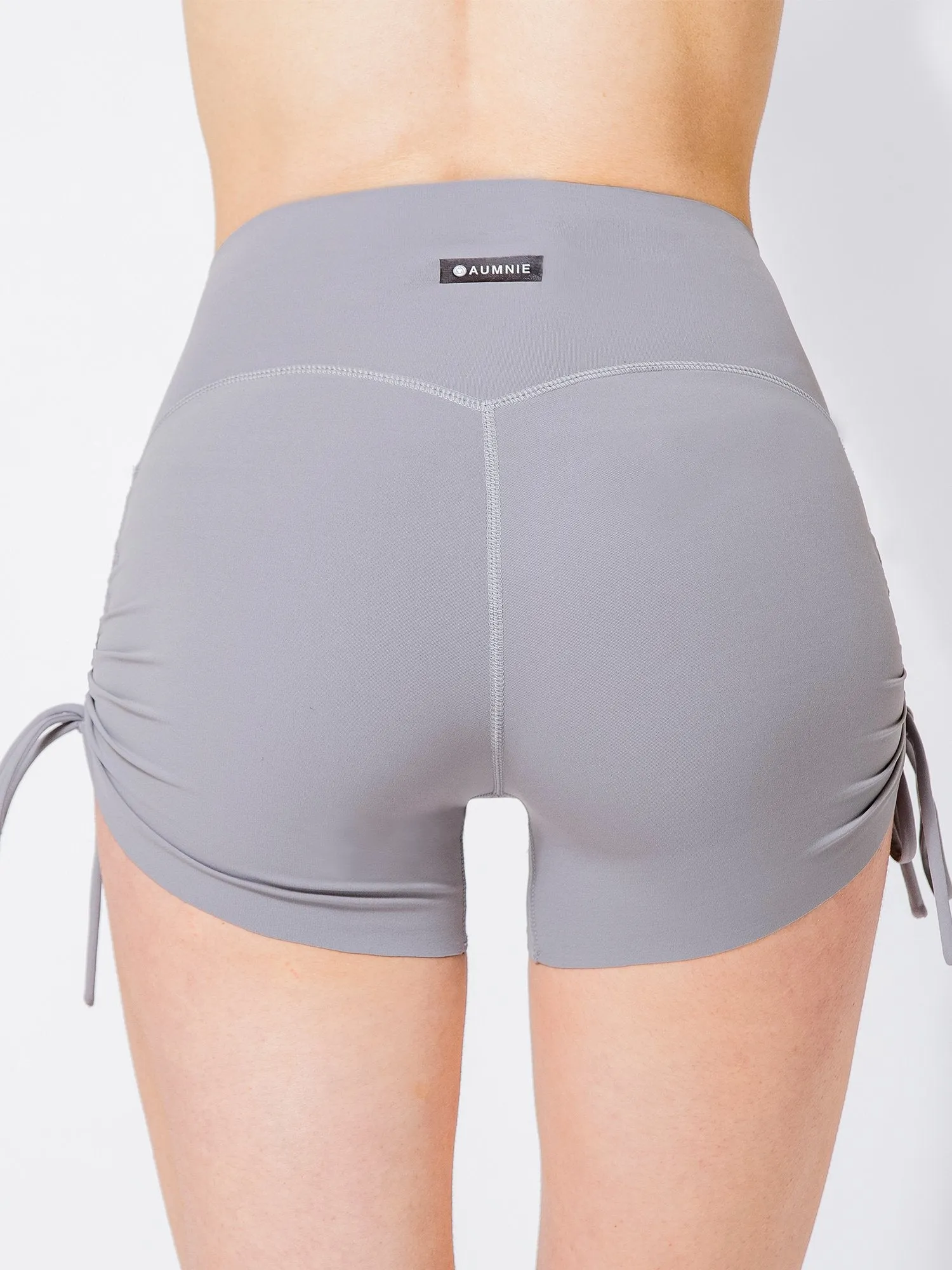 NUDE SHAPE HOT YOGA SHORTS, LUNAR GREY