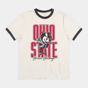 Ohio State Brutus Buckeye Ringer Tee