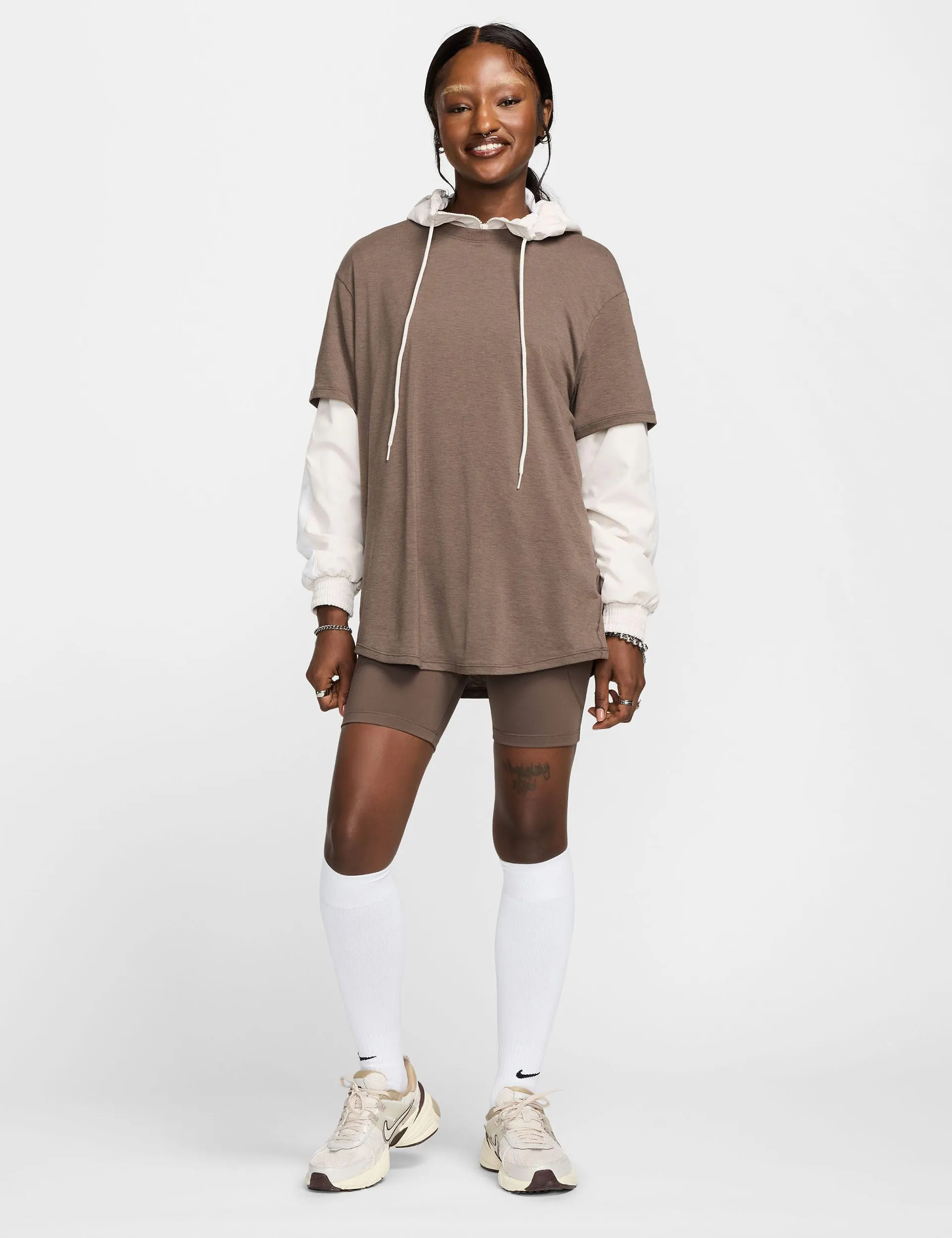 One Relaxed Dri-FIT Short-Sleeve Top - Ironstone/Black