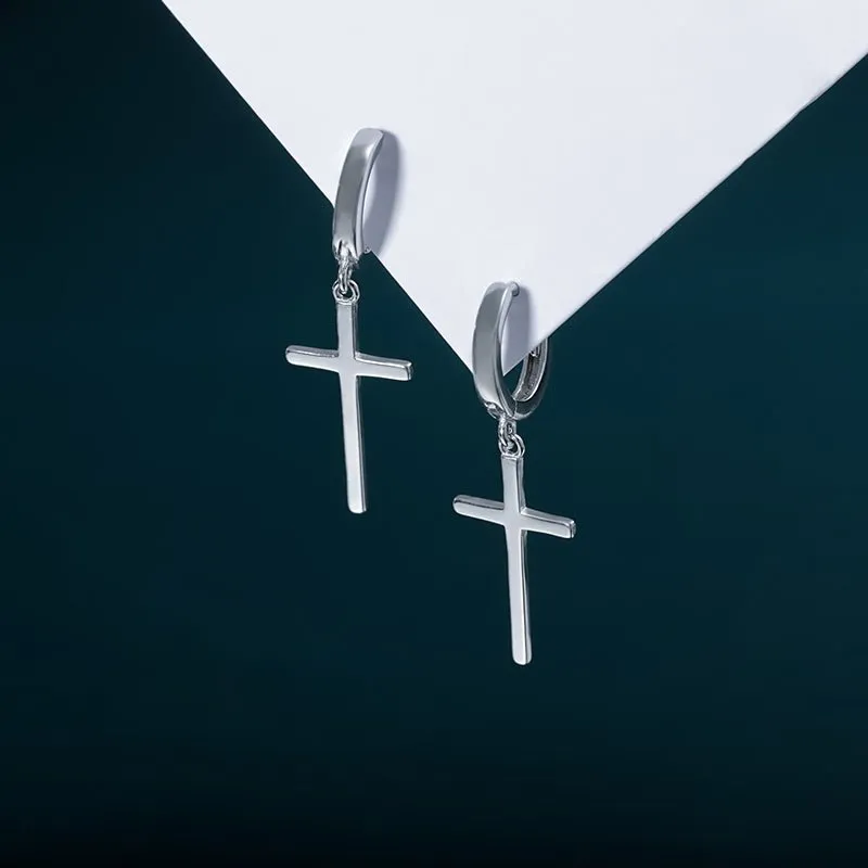 Personality Cross Hoop Earrings