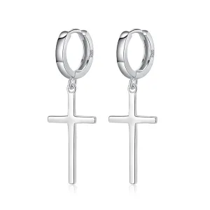 Personality Cross Hoop Earrings