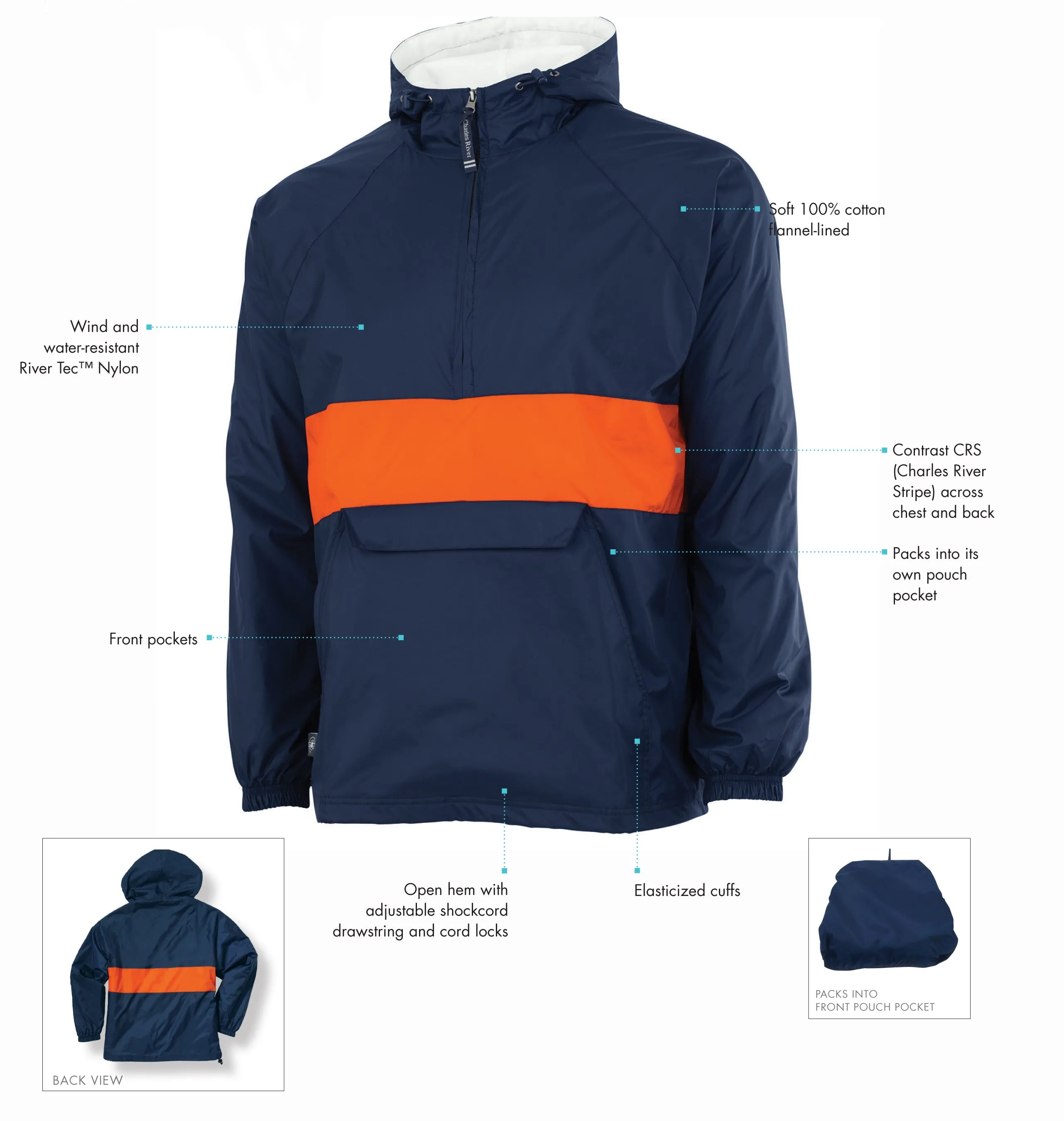 Phi Delta Theta Rugby Striped Lined Windbreaker