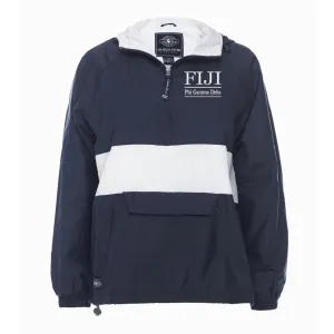 Phi Gamma Delta Rugby Striped Lined Windbreaker