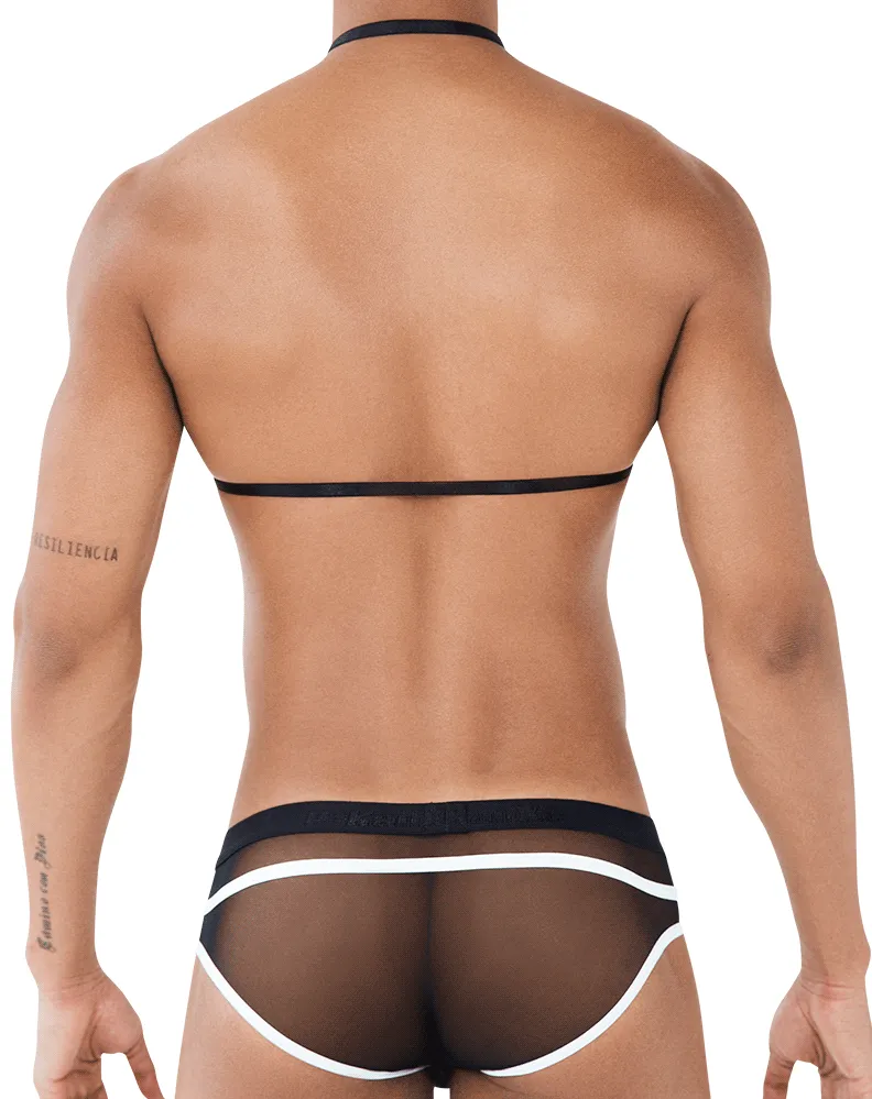 Pikante 0495 Hot Harness Briefs Black