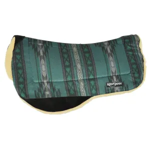Reinsman Round Contoured Trail 30" X 34" Santa Fe Aquamarine Fleece Backed Pad