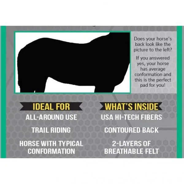Reinsman Square Contour 32" x 32" Diablo Olive Fleece Backed Pad
