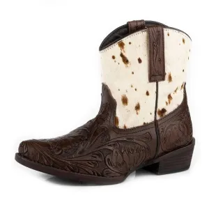 Roper Boots Womens Dusty Tooled/Hair on
