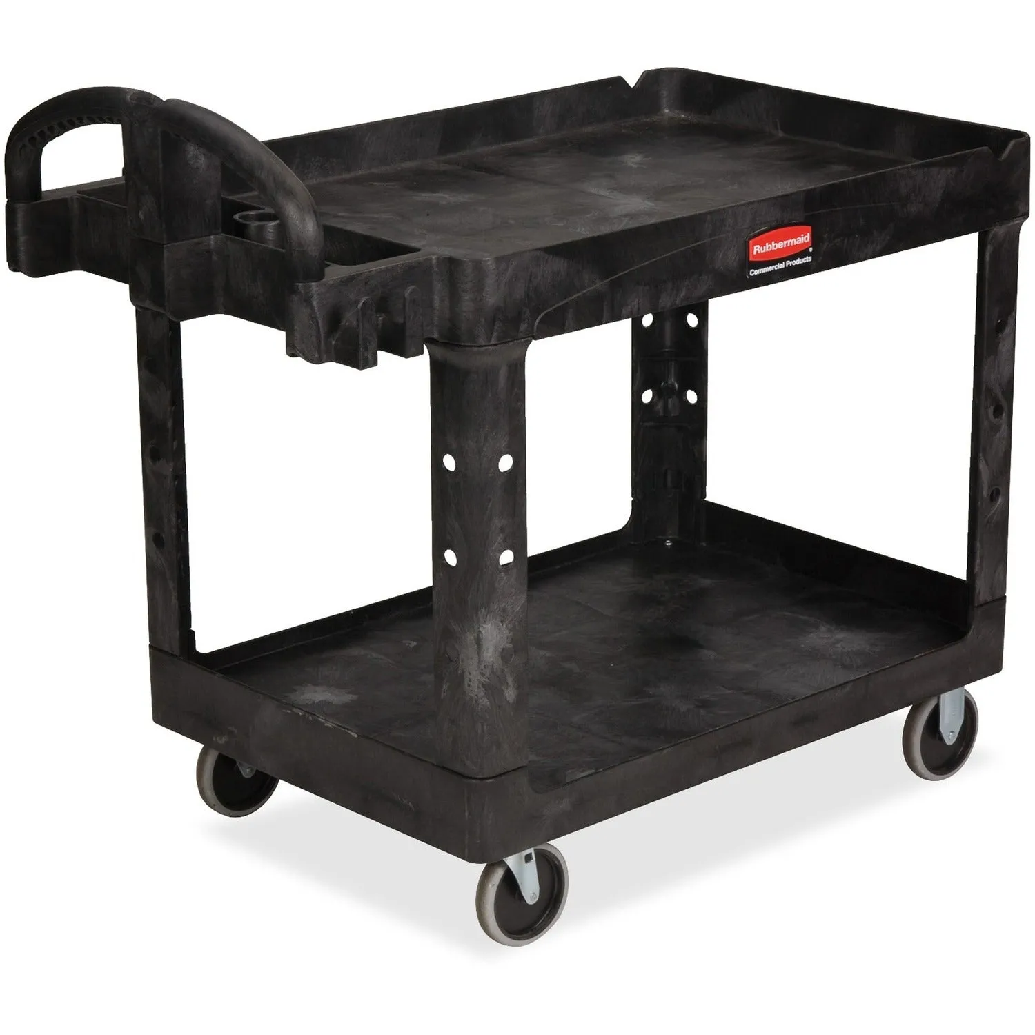 Rubbermaid Commercial Medium Utility Cart with Lipped Shelf