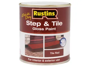 Rustins Quick Dry Step & Tile Paint Gloss Red 250Ml