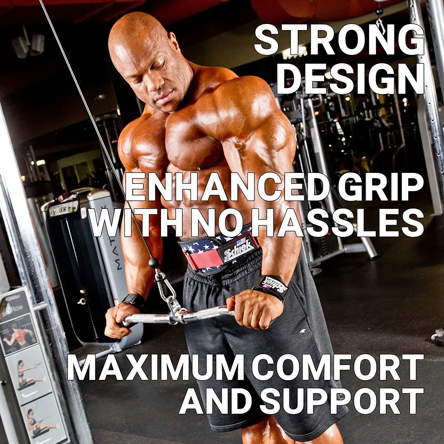Schiek Model 1900UG Neoprene Grips Weight Lifting Ultimate Grip Straps Gloves Unisex