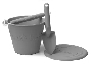 Scrunch Beach Bundle - Bucket, Spade & Flyer - Anthracite Grey