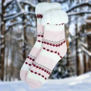 Sherpa Slipper Socks – Winter Comfort with Non-Slip Soles