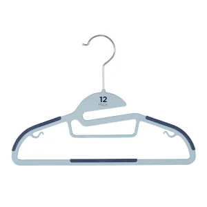Simplify Kids 12 Pack Collar Ultimate Hangers Non Slip Slim Space