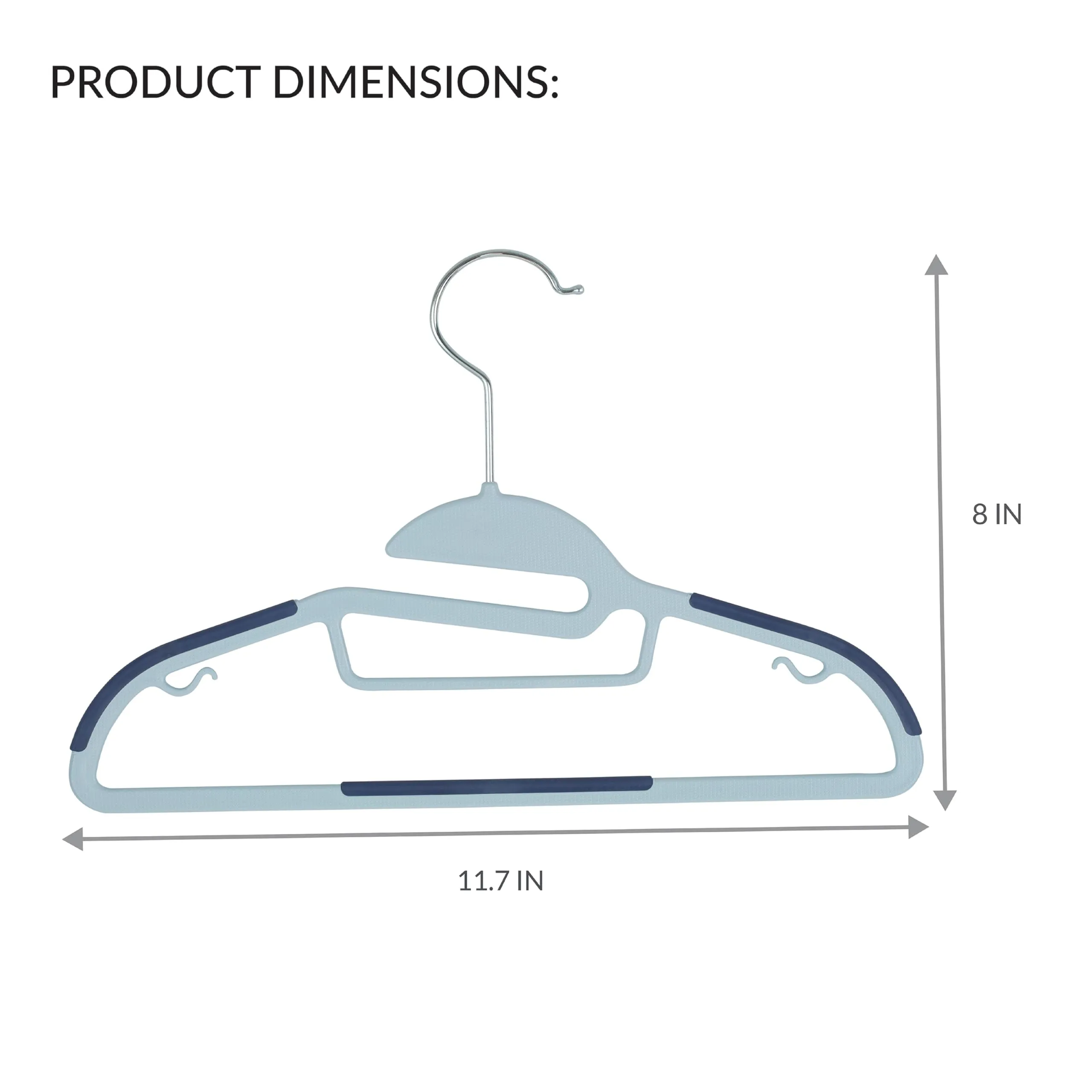 Simplify Kids 12 Pack Collar Ultimate Hangers Non Slip Slim Space